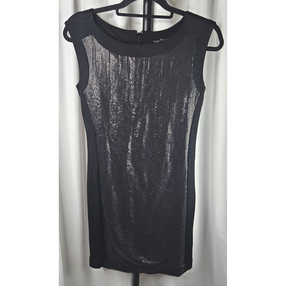NWT's Women's Ann Taylor Sequin Dress Sleeveless Party Cocktail Black Size 2‎